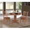 International Concepts 36 in. Solid Wood Round Top Pedestal Dining Table with 2 Chairs in Distress Oak K42-36RT-23B-C617-2 - alternate 3